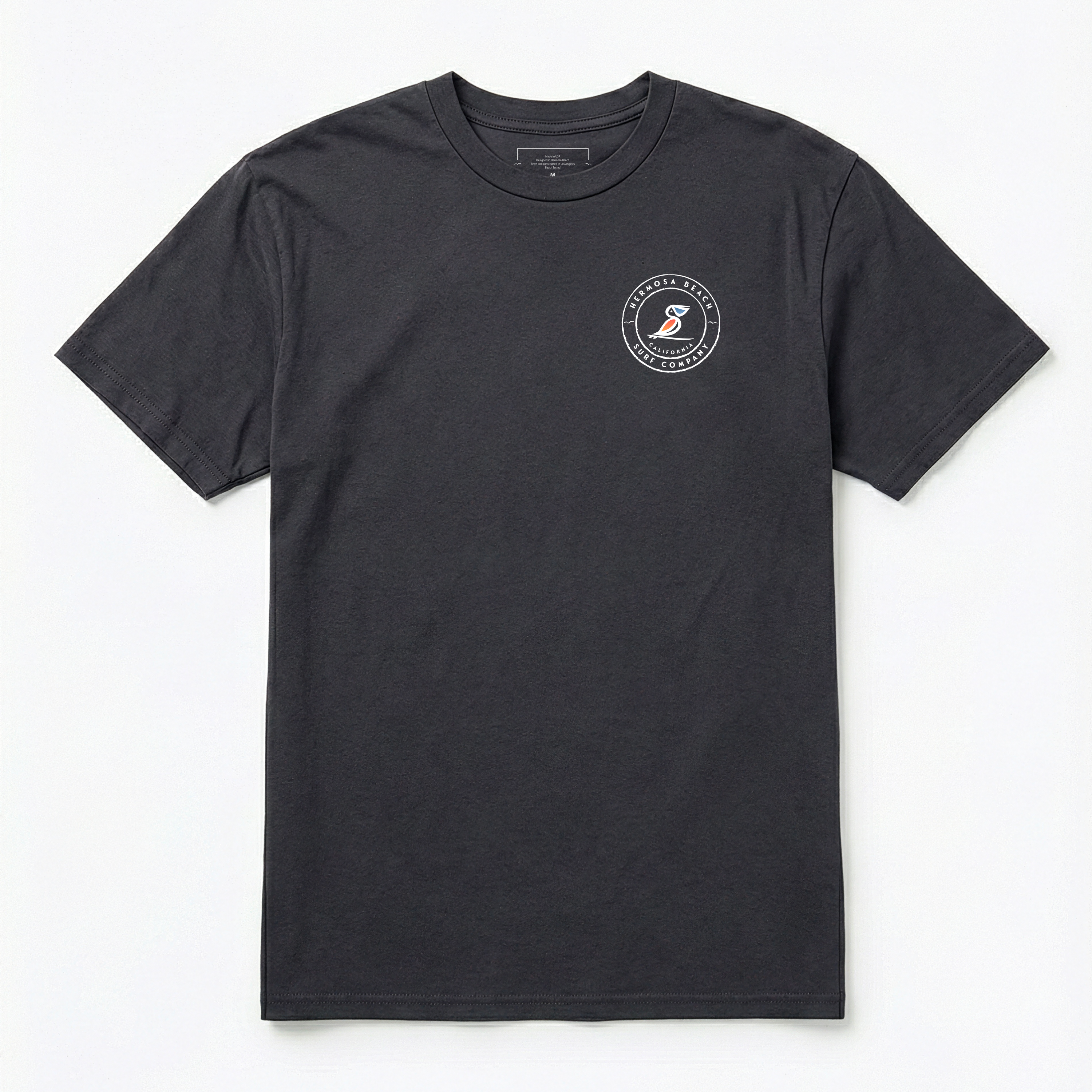 Vintage Black t-shirt with a logo on a white background