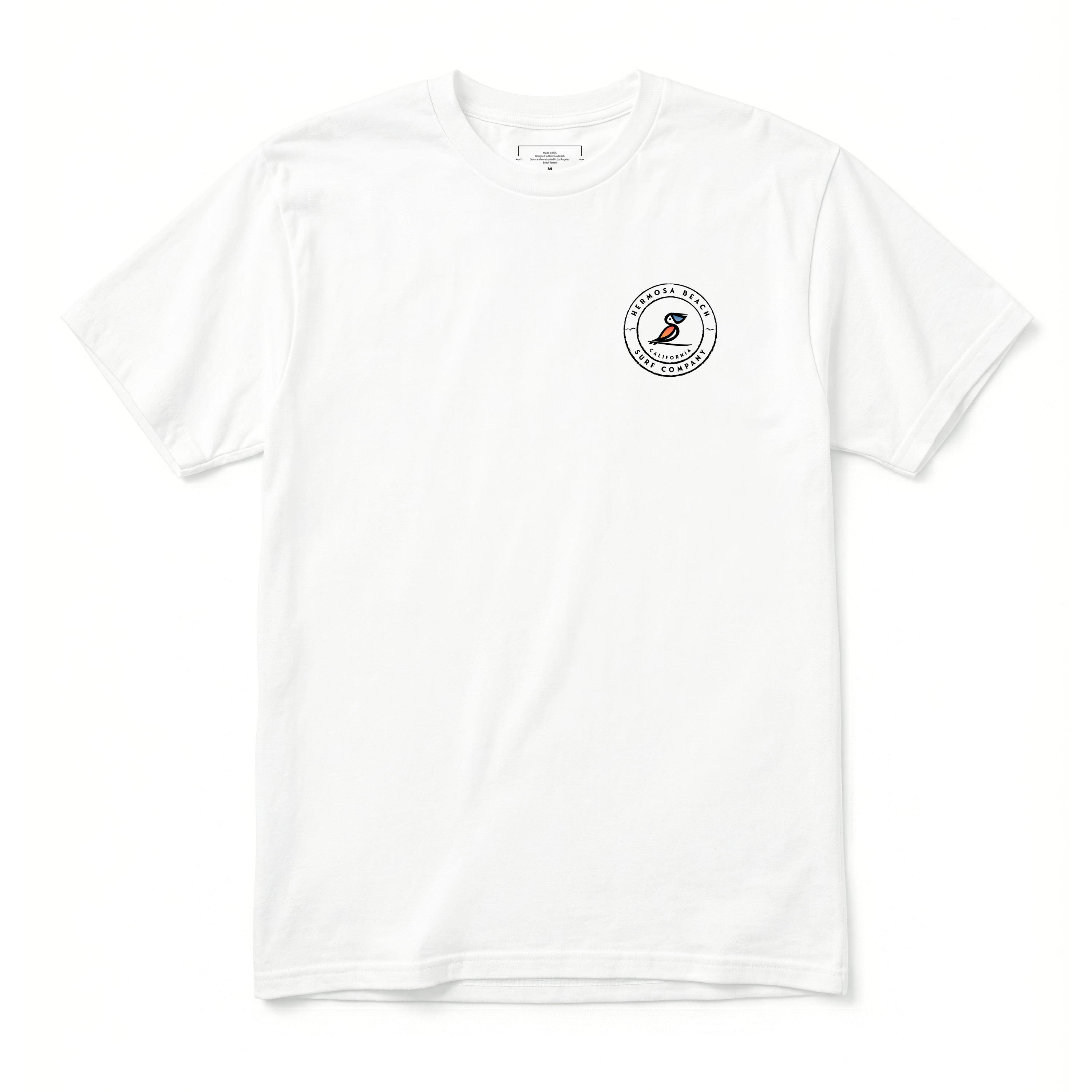 White t-shirt on a white background