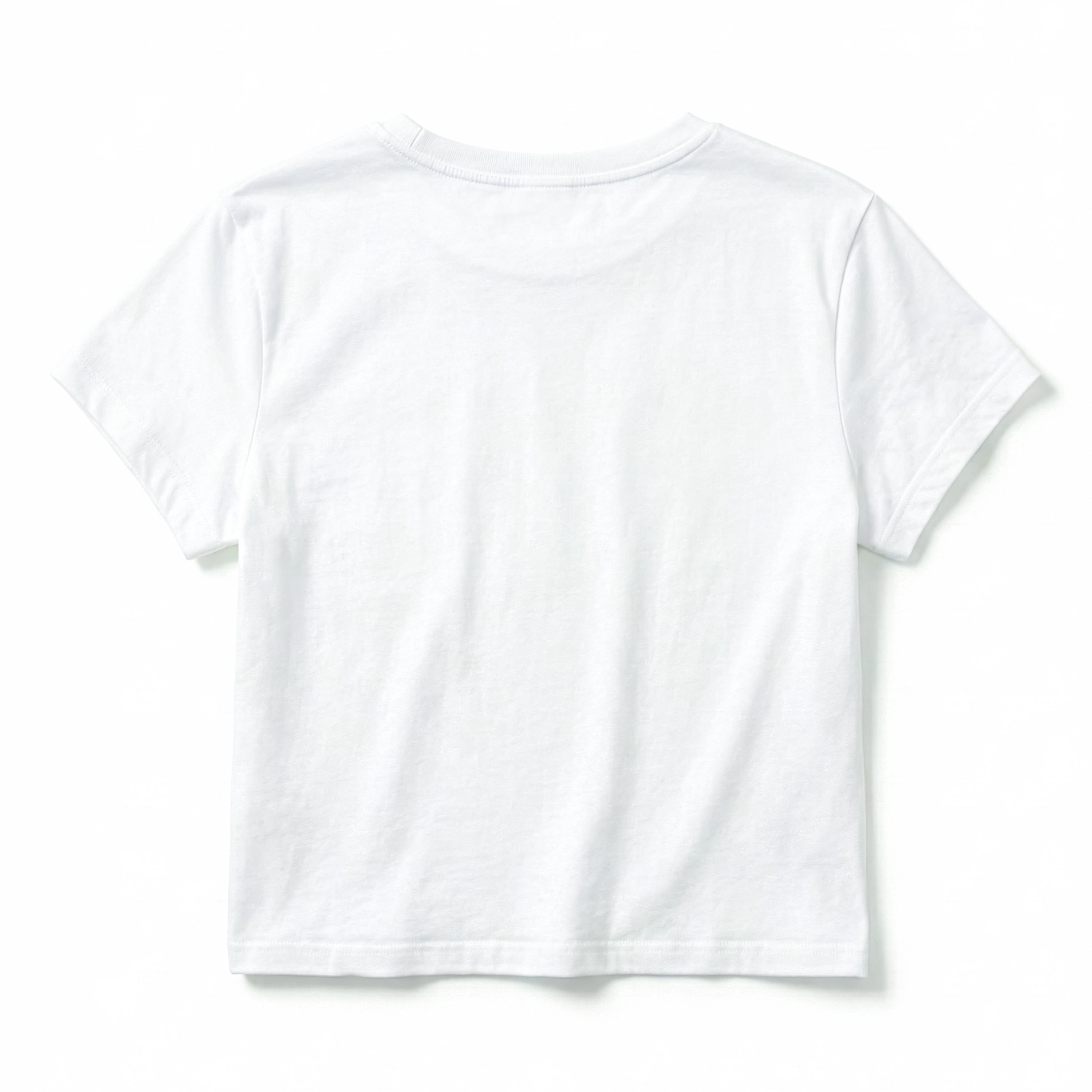 White t-shirt on a white background