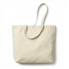 Beige tote bag on a white background