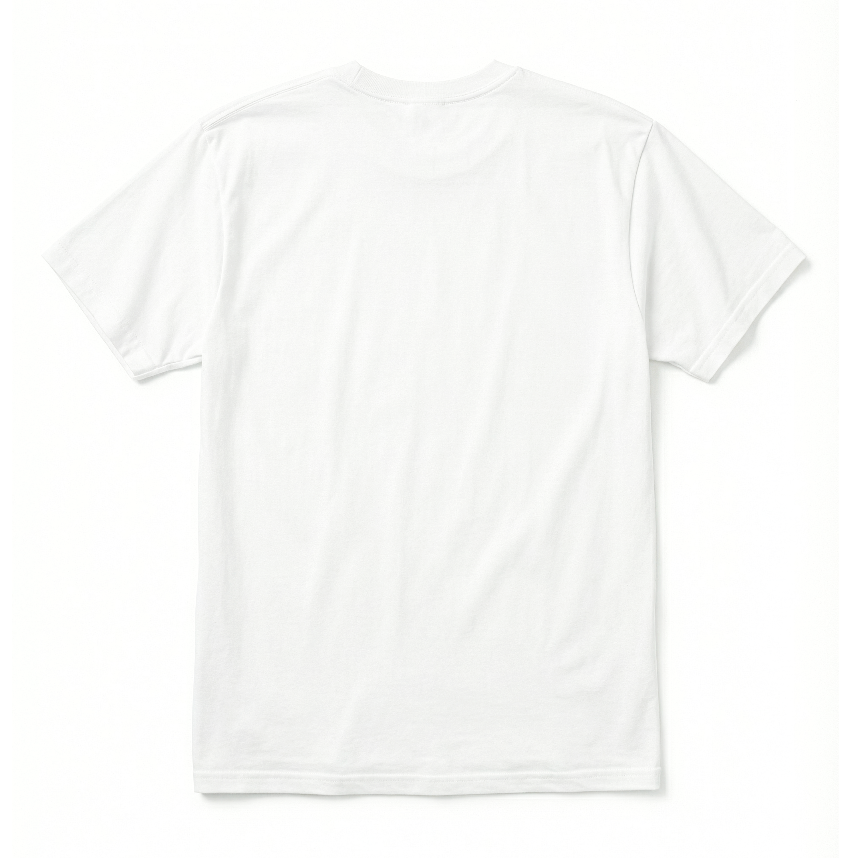 Plain white t-shirt on a white background