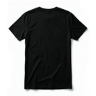 Black t-shirt on a white background